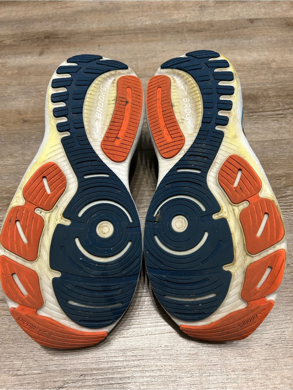 Brooks Glycerin 21 Men’s Size 12.5 Running Athletic Shoes Blue Orange Accents - Picture 10 of 11